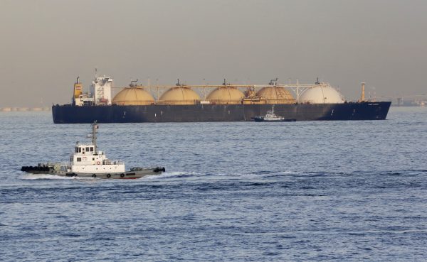 An LNG tanker is anchored off a port in Yokohama, Japan (Photo: Reuters/Yuriko Nakao).