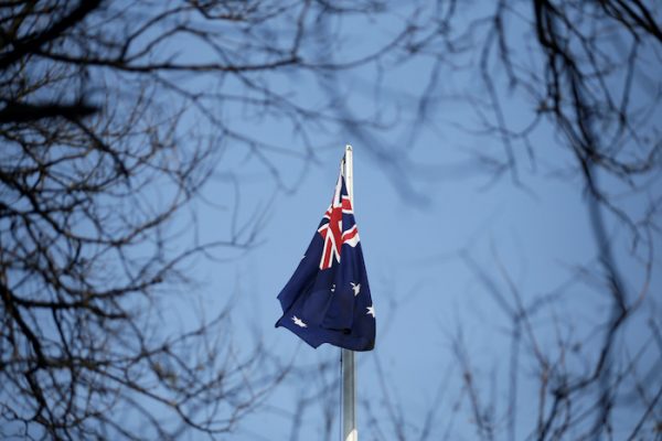 An Australian flag is pictured at its embassy in Beijing, China 24 January, 2019 (Photo: Reuters/Jason Lee).