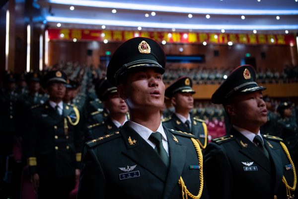 Chinese People's Liberation Army celebrates the 20th anniversary of their entrance into Macau in south China's Macao Special Administrative Region, 6 December 2019 (Photo: Reuters).