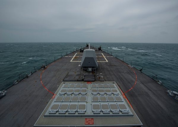 United States Navy Arleigh Burke-class guided-missile destroyer USS John Finn (DDG 113) transits the Taiwan Strait, 10 March 2021 (Photo: Jason Waite/US Navy/Reuters).