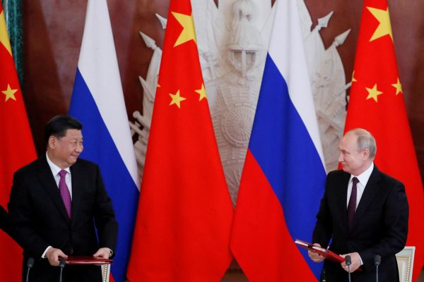 Russian President Vladimir Putin and his Chinese counterpart Xi Jinping look on during a signing ceremony in Moscow, Russia, June 5 2019 (Photo: Reuters/Evgenia Novozhenina)