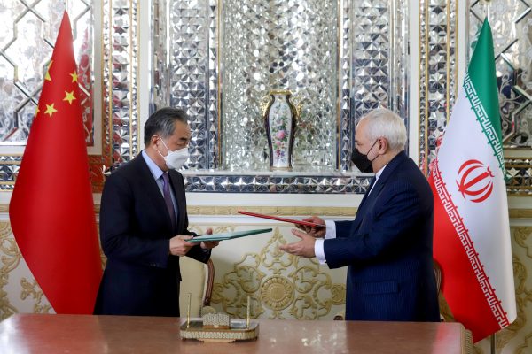 Iran, China sign 25-year cooperation agreement in Tehran, Iran 27 March 2021. (PHOTO: Majid Asgaripour/WANA (West Asia News Agency) via REUTERS)