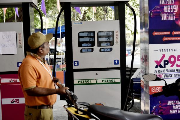 Fuel Price Hike In Kolkata, India, 22 March 2022 (PHOTO: Indranil Aditya/NurPhoto via Reuters Connect)