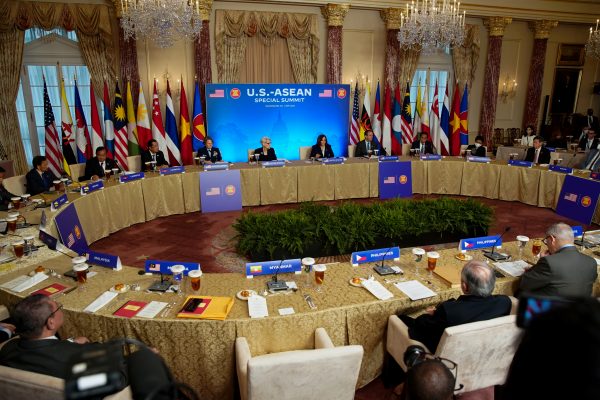 U.S. Vice President Kamala Harris speaks during an event with leaders of the Association of Southeast Asian Nations (ASEAN) as part of the U.S.-ASEAN Special Summit, in Washington, United States, 13 May 2022 (Photo: Reuters/Elizabeth Frantz).