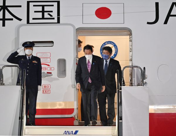 PM Kishida returns after Asia security summit in Tokyo, 11 June 2022 (PHOTO: Kotaro Numata / The Yomiuri Shimbun via Reuters Connect)