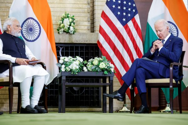 US President Joe Biden and India's Prime Minister Narendra Modi hold a bilateral meeting alongside the Quad Summit at Kantei Palace in Tokyo, Japan, 24 May 2022 (Photo: REUTERS/Jonathan Ernst).
