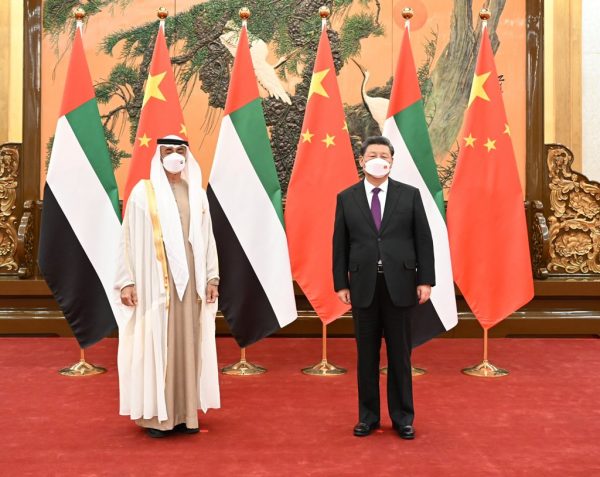 Sheikh Mohamed bin Zayed, Crown Prince of Abu Dhabi and Deputy Supreme Commander of the Armed Forces, meets Chinese President Xi Jinping in Beijing, China, 5 February 2022 (Photo: Reuters/EyePress News).