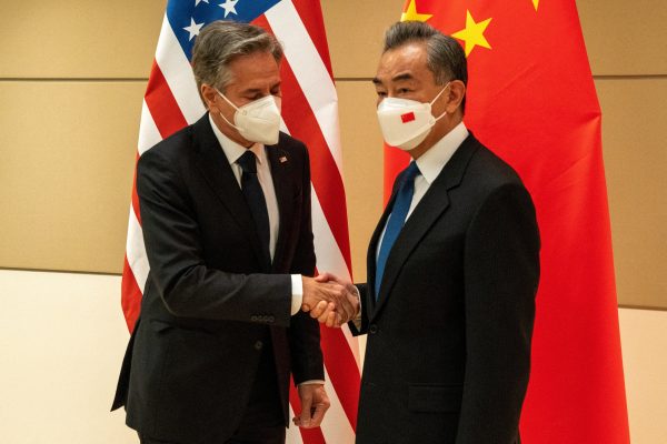 US Secretary of State Antony Blinken meets with Chinese State Counsellor and Foreign Minister Wang Yi during the 77th United Nations General Assembly in Manhattan, New York City, US, 23 September 2022 (Photo: Reuters/David 'Dee' Delgado).