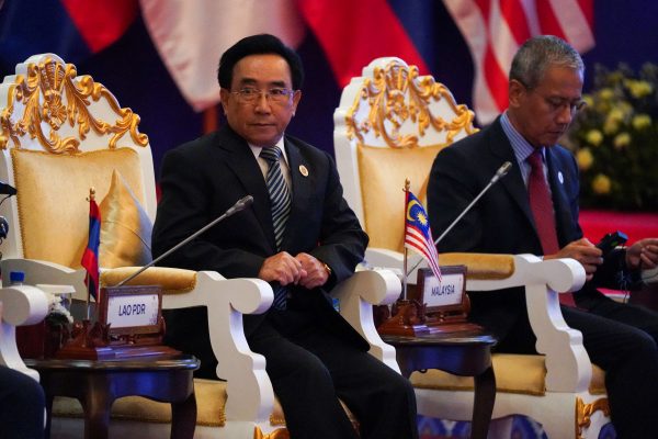 Laos' former prime minister Phankham Viphavanh attends a meeting with representatives of ASEAN Inter-Parliamentary Assembly (AIPA) during the ASEAN Summit in Phnom Penh, Cambodia, 10 November, 2022 (Photo: Reuters/Cindy Liu).