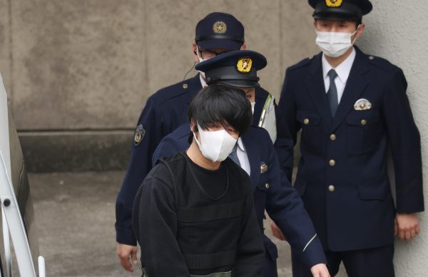 Tetsuya Yamagami, suspected of killing former Japanese Prime Minister Shinzo Abe, is transferred at Nara Nishi Police Station, Nara, Japan, 14 February, 2023 (Photo: Reuters/Kenichi Unaki).