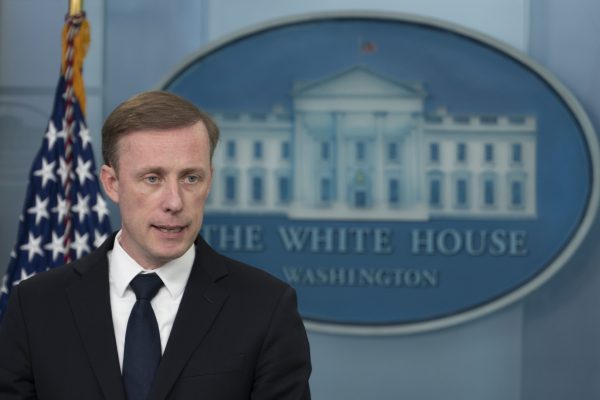 National Security Advisor Jake Sullivan participates in a news briefing at the White House in Washington, DC, 24 April 2023. (Photo: Reuters/Chris Kleponis - Pool/Sipa USA)