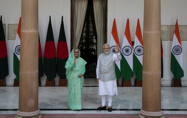 Bangladesh Prime Minister Sheikh Hasina and Indian Prime Minister Narendra Modi meeting at Hyderabad House in New Delhi, India, 6 September 2022 (Photo: Reuters/Adnan Abidi).