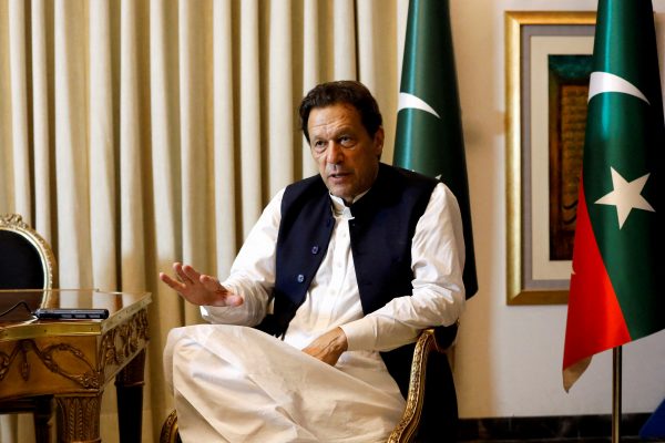Imran Khan speaks with Reuters during an interview, in Lahore, Pakistan March 17, 2023. (Photo: Reuters)