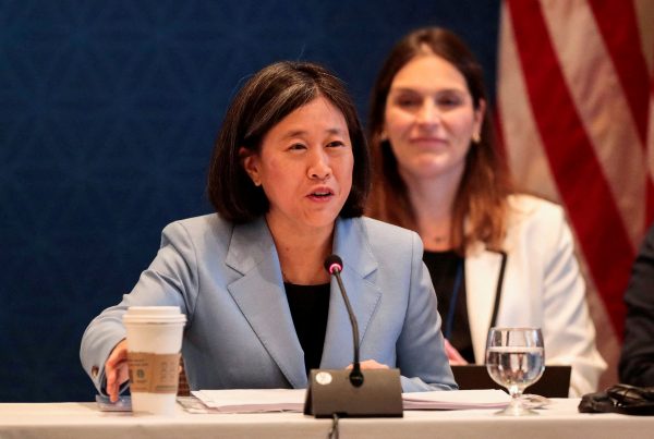 US Trade Representative Katherine Tai chairs the Indo-Pacific Economic Framework meeting in Detroit, Michigan, US, 27 May 2023 (Photo: Reuters/Rebecca Cook).