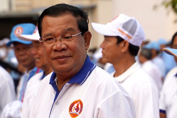 Cambodia’s now former Prime Minister Hun Sen and president of the ruling Cambodian People’s Party attends an election campaign for the national election, Phnom Penh, Cambodia, 1 July 2023 (Photo: Reuters/Cindy Liu).