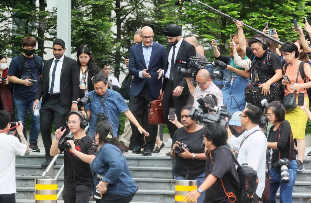 S Iswaran, Singapore's former transport minister, leaves the State Courts in Singapore, 18 January 2024 (Photo: Reuters/Kelvin Chng).