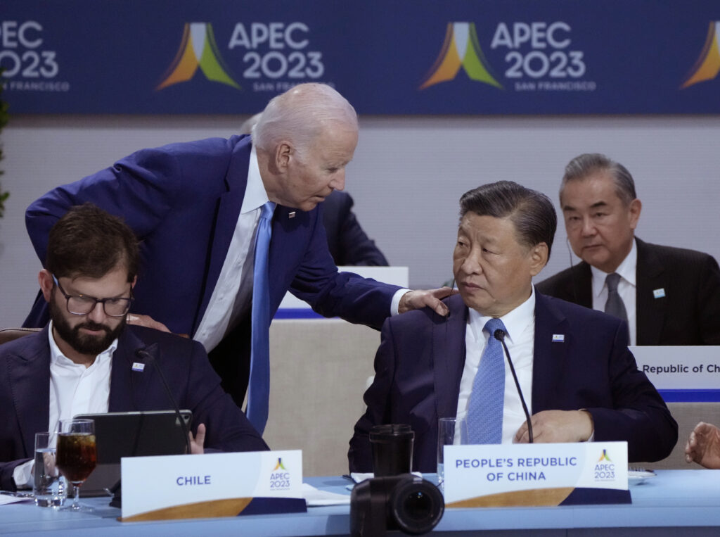 President of United States Joe Biden and President of China Xi Jinping attend a working lunch during APEC (Asia-Pacific Economic Cooperation), San Francisco, United States, 16 November 2023 (Photo: The Yomiuri Shimbun via Reuters Connect)