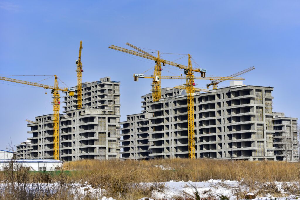 A commercial residential property is under construction in Qingzhou, China, on 23 February 2024. (Photo: Costfoto/NurPhoto)