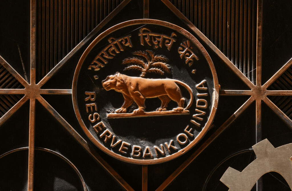A Reserve Bank of India (RBI) logo is seen inside its headquarters in Mumbai, India, 6 April 2023. (Photo: Reuters/Francis Mascarenhas)