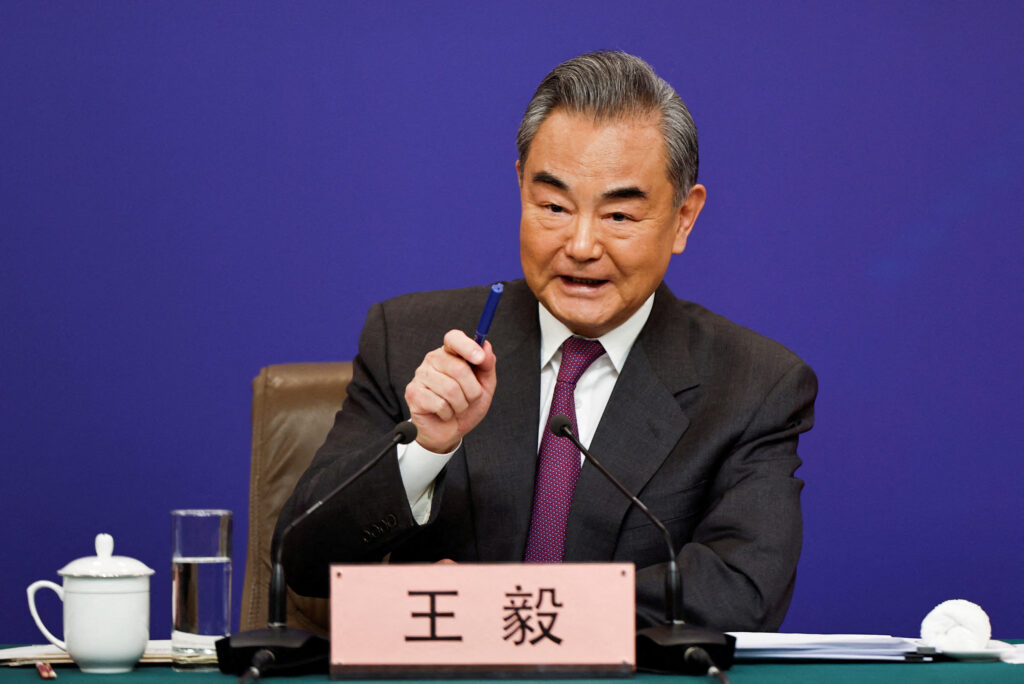 Chinese Foreign Minister Wang Yi attends a press conference on the sidelines of the National People's Congress ,Beijing, China, 7 March 2024 (Photo: REUTERS/Tingshu Wang).